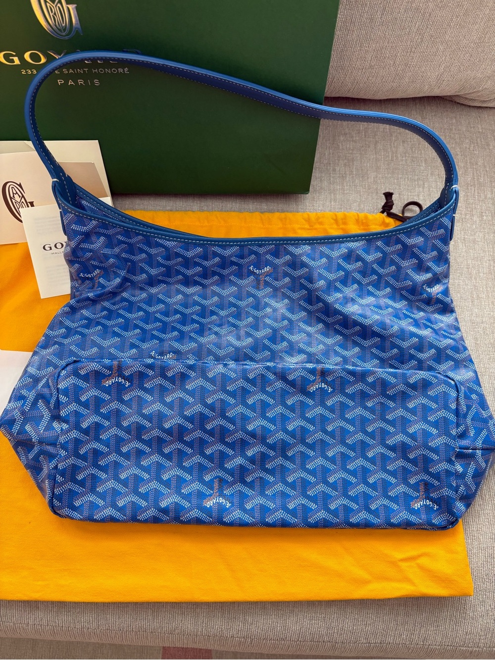 Goyard Bohème Hobo PM in Sky Blue, Full Set - Picture 6 of 16